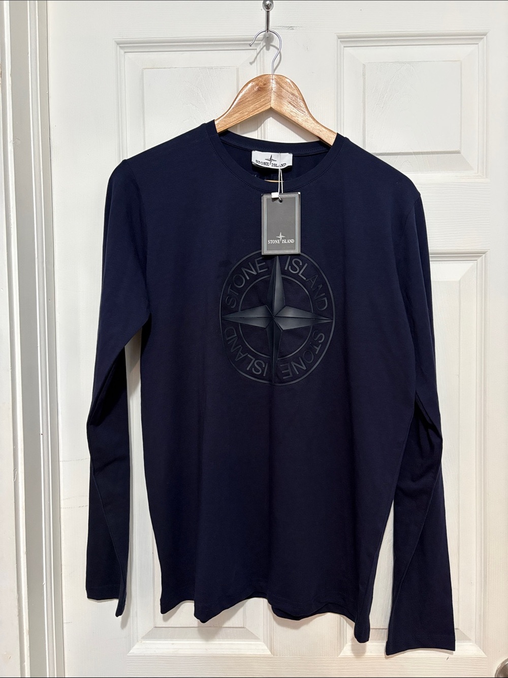 NWT Vintage 2005 Archive Stone Island Navy Crewneck Long Sleeve Compass Logo